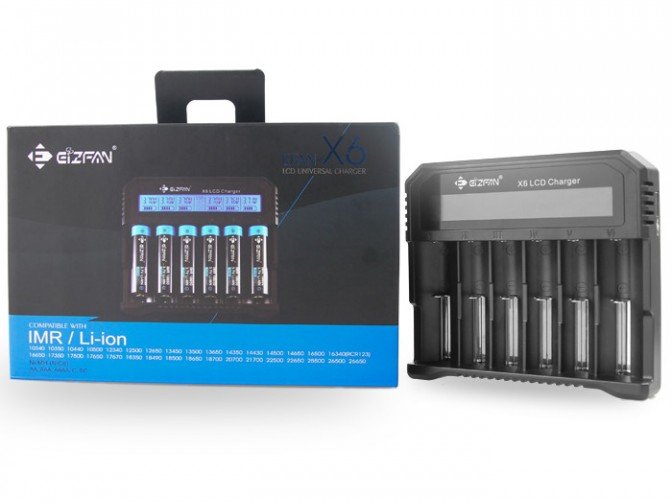 Зарядное устройство Efan X6  - для литий ионных аккумуляторов (6 слотов)